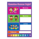 Banner Didático Infantil Quantos Somos Hoje Sala Aula Fun150