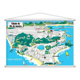 Banner Mapa Cidade Do Rio De Janeiro Turismo Bairros 