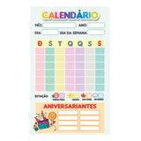 Banner Pedagógico Calendário Editável 40x60cm