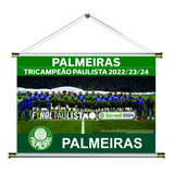 Banner Pôster Palmeiras Tricampeão Paulista 2024
