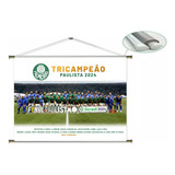 Banner Pôster Palmeiras Tricampeão Paulista 2024 60x40cm