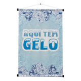 Banner Pronto P/ Gelo, Mercearia 60x90cm Cores Vivas