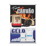 Banner Temos Carvão E Gelo -deposito De Bebidas, Foodtruck