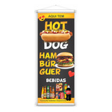 Banner Vertical Hot Dog Hambúrguer Bebidas