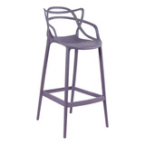 Banqueta Alta Masters Allegra 76 Cm Cinza Névoa