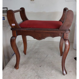 Banqueta De Quarto Antiga Em Imbuia Maciça (only Wood1446)