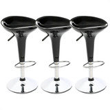 Banqueta Giratória Tulipa Lotus Assento Abs Conjunto 3 Unid