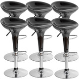 Banquetas Giratória Alta Tulipa Lotus Assento Abs Kit 06 Un