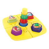 Banquinho Infantil Baú Com Blocos De Montar Educativo 16 Pçs