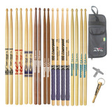 Baquetas Liverpool Diversas (9 Pr) Bag/brindes Kit Completo