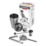 Bar 5pçs Coqueteleira Profissional Aço Inox 550ml Caipirinha