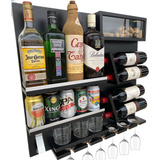 Bar Parede Bebida Pub Garrafas Porta Taça Copo Rolhas Oferta