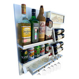 Bar Pub De Parede Oferta Decor Prateleira Garrafa Porta Taça