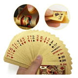 Baralho Cor Ouro 24k Folheado Poker Truco Prova D' Água Gold