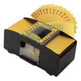 Baralho Dourado Dolar Embaralhador Misturador Cartas Poker 