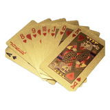 Baralho Dourado Luxo A Prova D'água Cartas Truco Poker