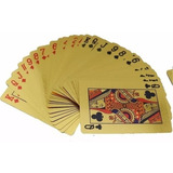 Baralho Dourado Ouro 24k Folheado Poker Truco Cartas Jogos