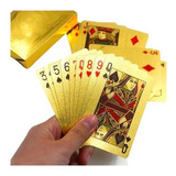 Baralho Dourado Poker Ouro Carta Jogos Impermeável Flexível