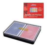 Baralho Duplo 100% Plástico 108 Cartas Prova D'água Estojo