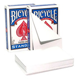 Baralho Gaff Branco Dois Lados , Bicycle Blank Card