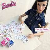 Baralho Miniatura P/ Bonecas Barbie Blythe