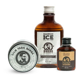 Barba De Respeito - Kit Ice Shampoo 170ml + Oleo 30ml + Balm