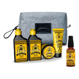 Barba Forte Kit Viagem Danger 5 Produtos + Óleo P/ Barba