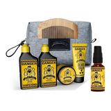 Barba Forte Kit Viagem Danger 6 Pçs Óleo Danger 30ml Pente!