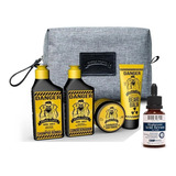 Barba Forte Kit Viagem Danger + Sérum Ácido Hialurônico 30ml