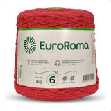 Barbante Euroroma 1,0kg N.º6, Escolha Sua Cor, 1016m, Croche