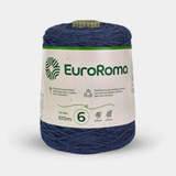 Barbante Euroroma 610m Fio 6 Eurofios Diversas Cores Crochê Cor Azul-marinho