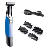 Barbeador Elétrico Prova D'água Bivolt Kemei Cor Azul 100v/240v