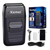 Barbeador Shaver Elétrico Sem Fio Kemei 2 Lâminas Km-1102