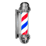Barber Pole Poste Barbearia Giratório Led 55cm Colorido