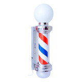 Barber Pole Poste De Barbeiro Pequeno Bivolt Megan Cor 65cm Com Globo Colorido
