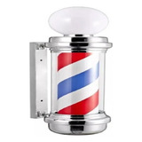 Barber Pole Poste Giratório De Barbeiro Metal Inoxidável Nf