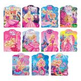 Barbie - Kit Com 9 Livros: Sereia, Princesa, Mosqueteira, Pop-star, Moda, Magia - Com Glitter Na Capa!
