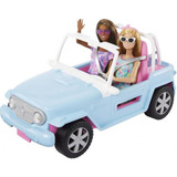 Barbie Com Veiculo Jeep Azul/rosa E 2 Bonecas - Mattel Hrg82