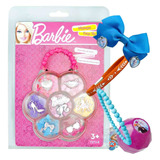 Barbie Estojo Flor Com Miçangas + Kit Frozen Disney A