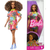 Barbie Fashionistas Morena Vestido Grafitado 201