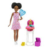 Barbie Negra Boneca Mattel Babá Skipper