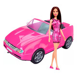 Barbie Original - Mattel + Carro Pink 37 Cm