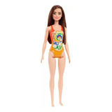 Barbie Praia Cabelo Castanho Hdc49 -