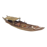 Barco À Vela De Canoa Miniatura De Madeira Feita À Mão