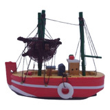 Barco Caravela 10cm Madeira Miniatura Decoração