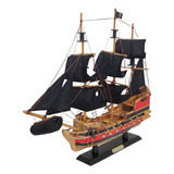 Barco Caravela Decorativo 50 Cm - Réplica Em Madeira Maciça