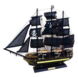 Barco Caravela Pirata 44cm Madeira Miniatura
