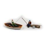 Barco Com Pescadores Escala Ho 1/87 Maquetes Dioramas Bp8702