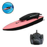 Barco Controle Remoto Lancha Veloz Piscina Speed Boat Rosa