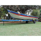 Barco De Alumínio Modelo Bico Fino De 6 M + Carreta 